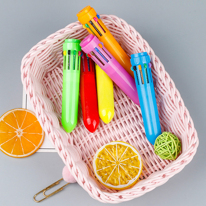 10-Colour Retractable Ballpoint Pens – Set of 2