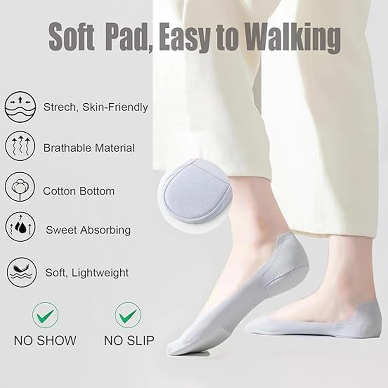 Women's Cotton-Blend No-Show Socks